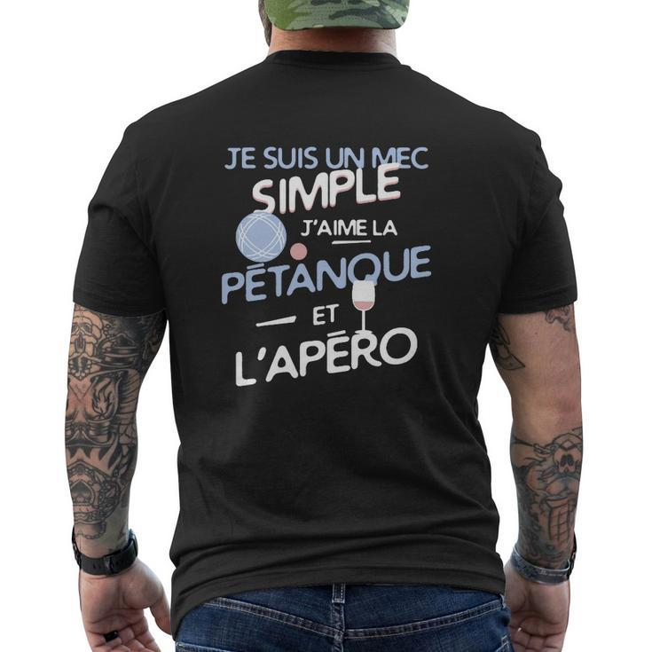 Petanque - Un Mec Simple Men's Crewneck Short Sleeve Back Print T-shirt