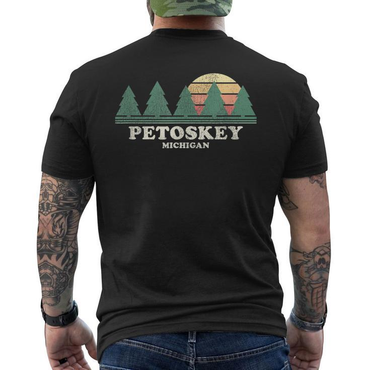 Petoskey Mi Vintage Throwback Retro 70S Men's T-shirt Back Print