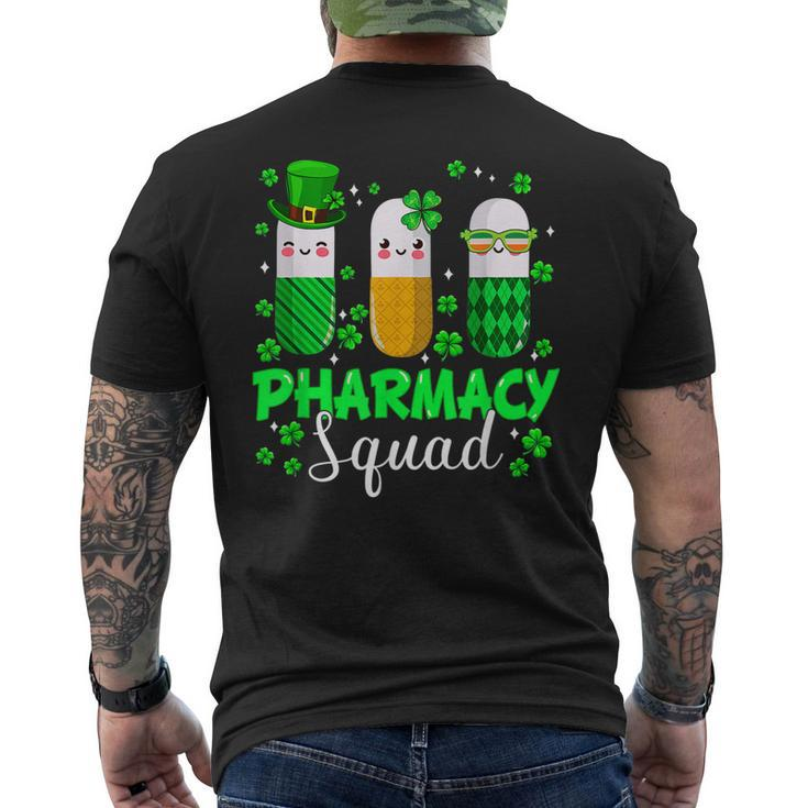 Pharmacy Squad Leprechaun Pharmacist St Patricks Day Men's Back Print T-shirt