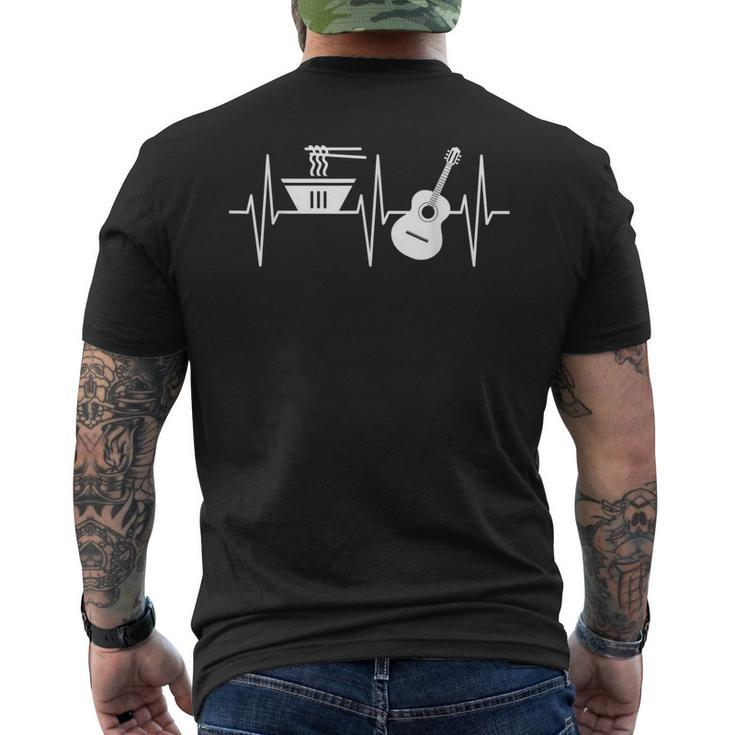 Pho Guitarist Lover Ekg Heartbeat Musician Pho Lover Men's Back Print T-shirt