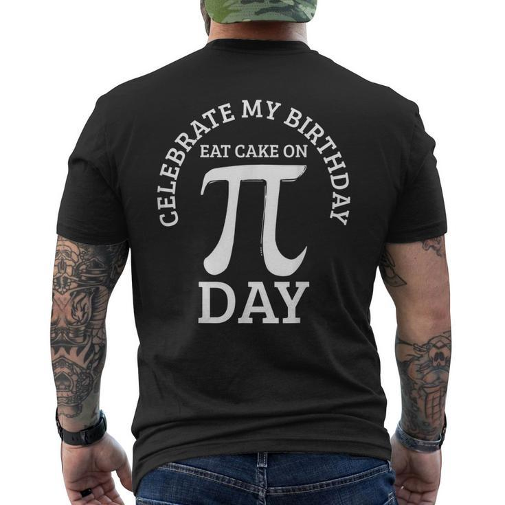 Pi Birthday Math Day Men's Back Print T-shirt