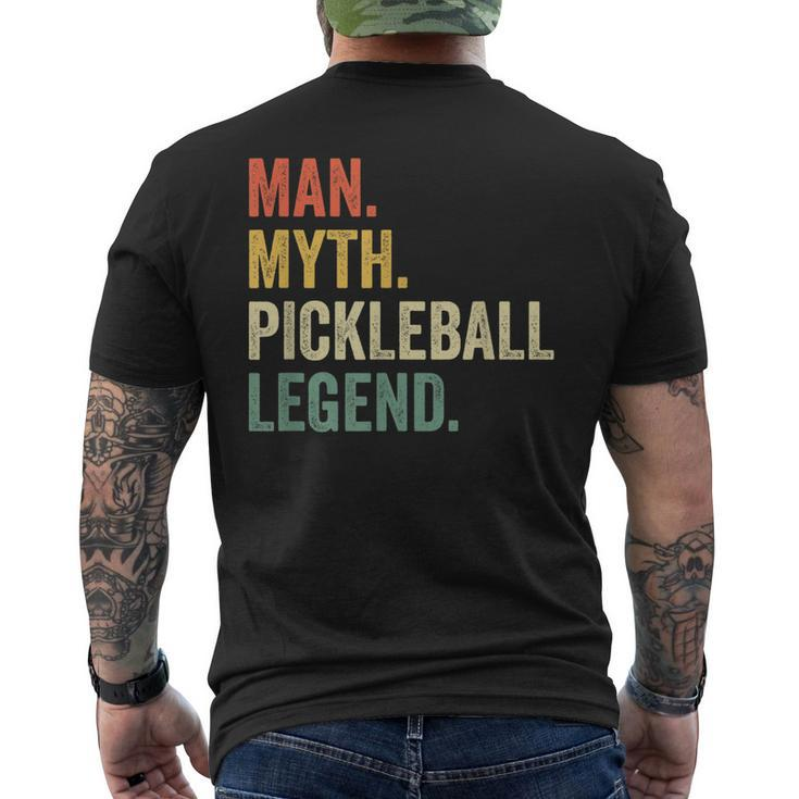 Mens Pickleball Man Myth Legend Fathers Day Vintage Men's T-shirt Back Print