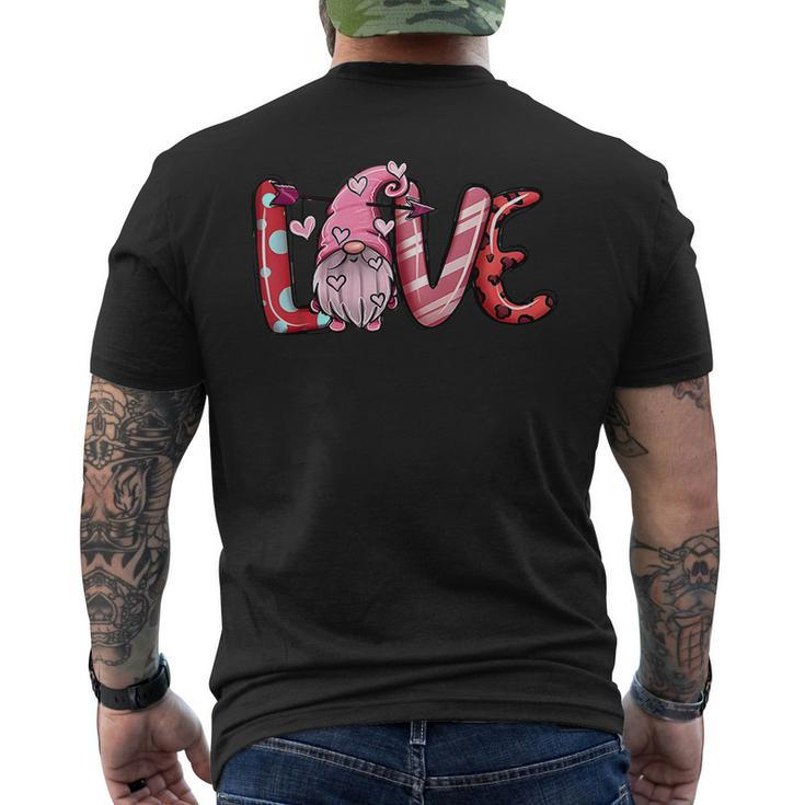 Pink Gnomes Love Valentines Loads Of Love Western Valentine V4 Men's T-shirt Back Print
