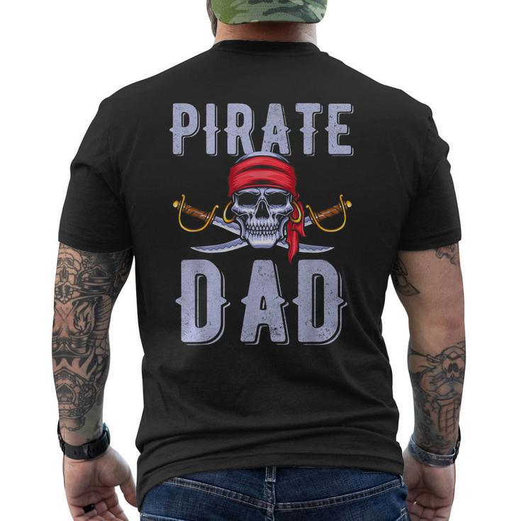 Pirate Dad Captain Pirate Sea Pirate Skull Men Daddy Men's T-shirt Back Print