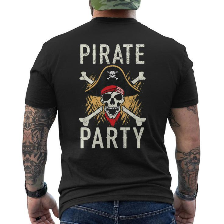 Pirate Party Caribbean Buccaneer Pirate Lover Men's Back Print T-shirt