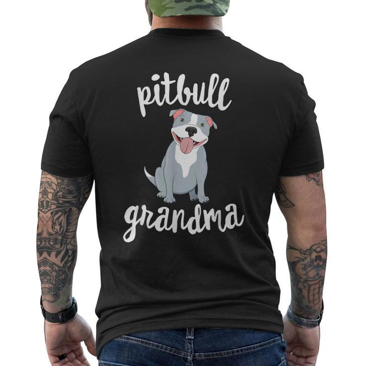 Pitbull Grandma Pawma Dog Grandparents Grand Maw Men's Back Print T-shirt
