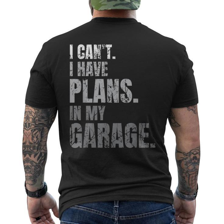 Plans Workshop Funny Car Lovers Gift My Garage Car Mechanic Mens Back Print T-shirt