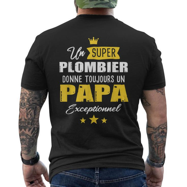 Plumber Dad Fathers Day To Be Father Men's T-shirt Back Print