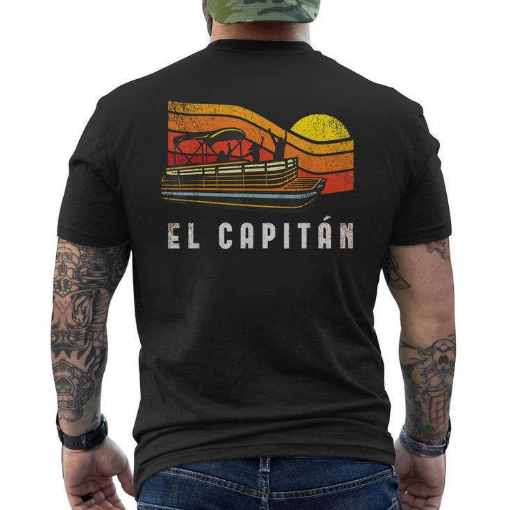 Pontoon Boat Captain El Capitan Men's T-shirt Back Print
