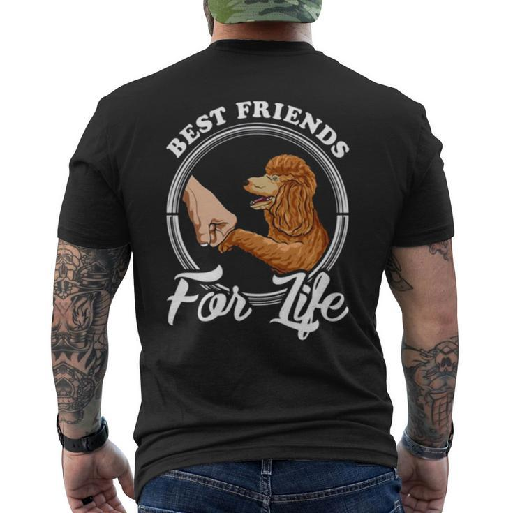 Poodle Lover Best Friends For Life Men's Back Print T-shirt
