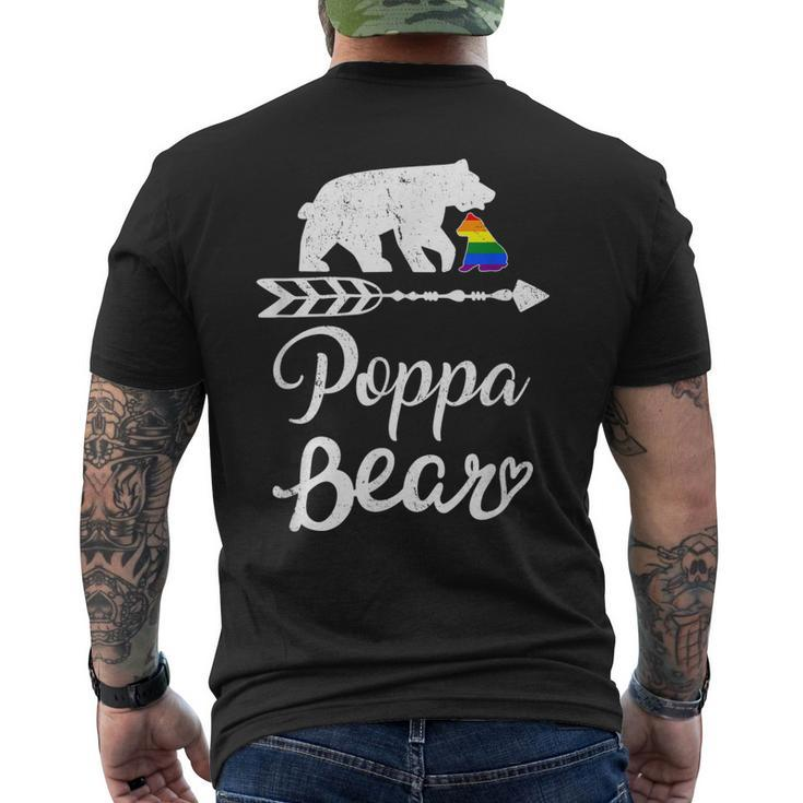 Poppa Bear Lgbt Lgbtq Rainbow Pride Gay Lesbian Mens Back Print T-shirt