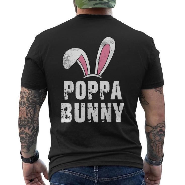Poppa Bunny Ears Easter Day Rabbit Family Matching  Men's Crewneck Short Sleeve Back Print T-shirt