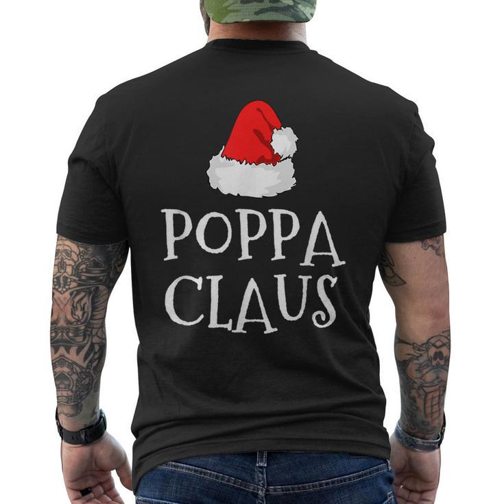 Poppa Claus Christmas Hat Family Group Matching Pajama Mens Back Print T-shirt