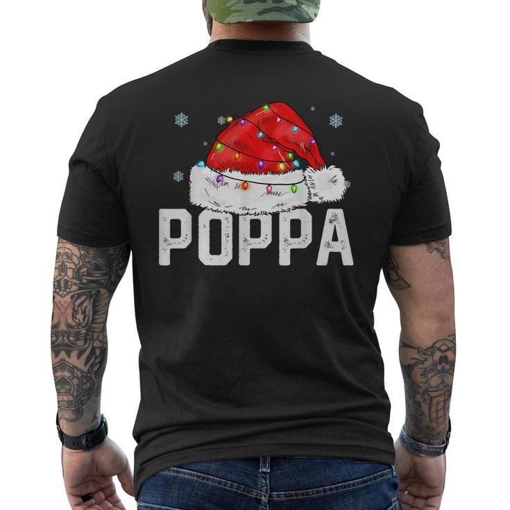 Poppa Claus Funny Xmas Family Matching Grandpa Christmas Mens Back Print T-shirt