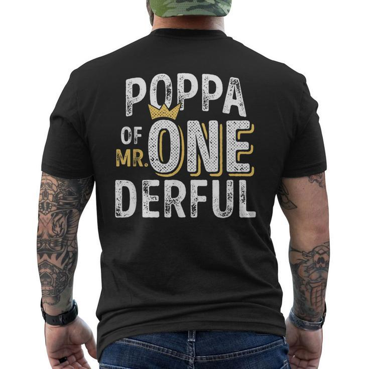 Poppa Of Mr Onederful 1St Birthday First Onederful Matching Mens Back Print T-shirt