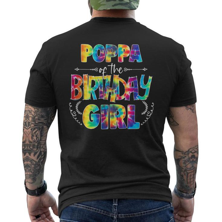 Poppa Of The Birthday Girl Matching Family Tie Dye Mens Back Print T-shirt