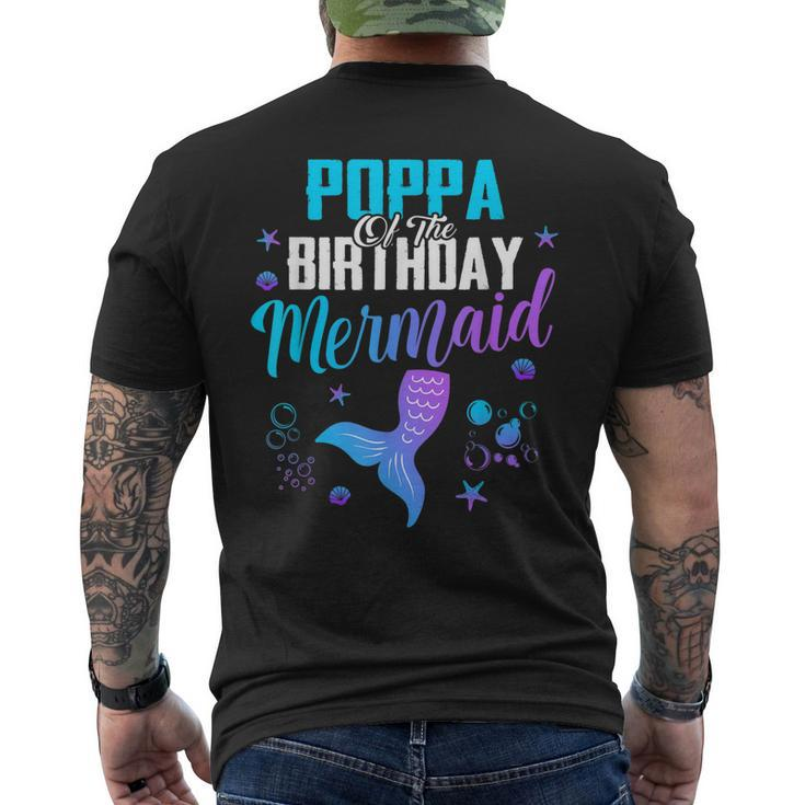 Poppa Of The Birthday Mermaid Gift For Mens Mens Back Print T-shirt