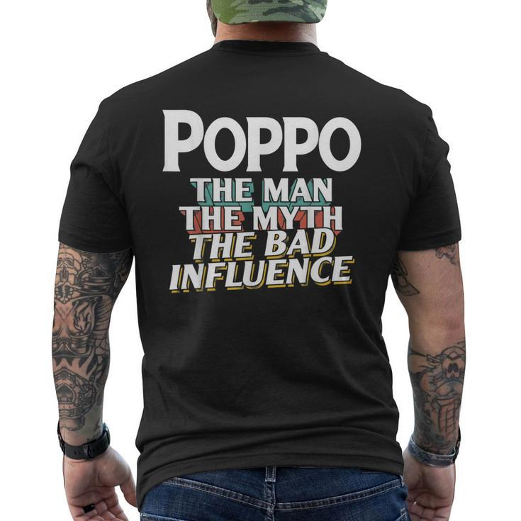 Poppo For The Man Myth Bad Influence Grandpa Men's Back Print T-shirt