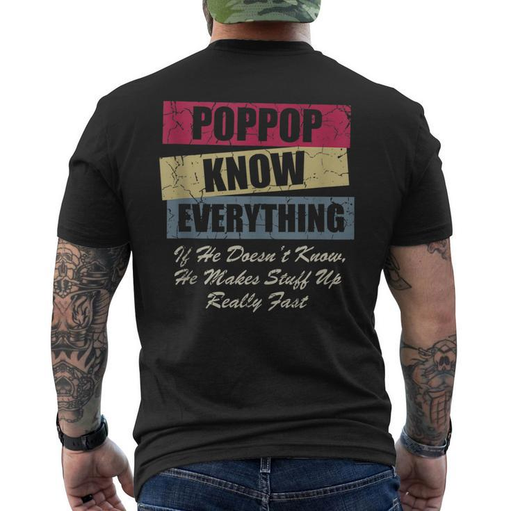 Poppop Knows Everything If He Doesnt Know Fathers Day Men's T-shirt Back Print