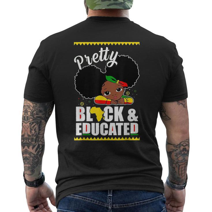 Pretty Black And Educated I Am The Strong African Queen Girl V10 Men's T-shirt Back Print