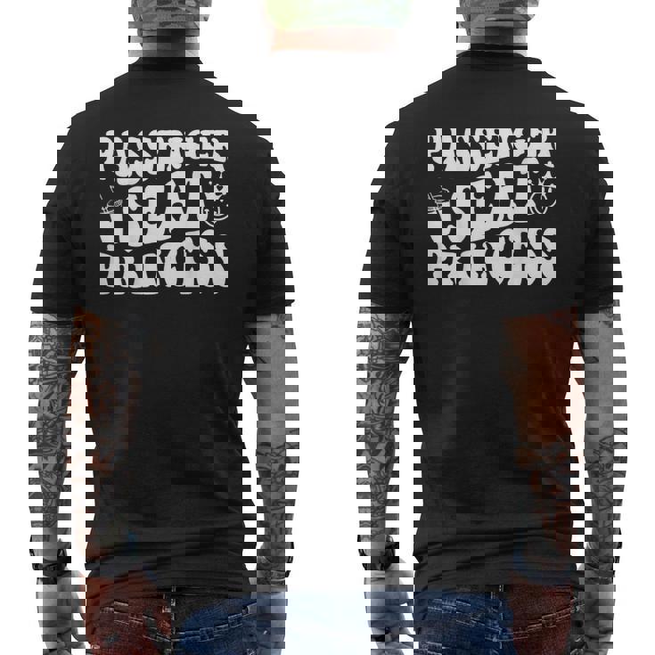 Princess Seat Passenger Cute Girlsfriend Princess Passenger Men's Back Print T-shirt