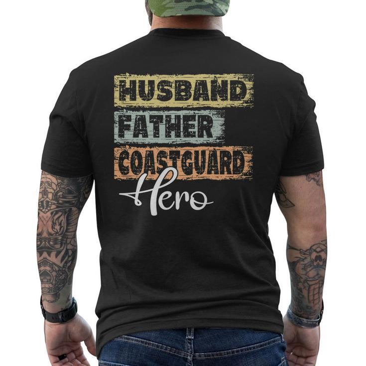 Mens Profession Dad Hero Father Coastguard Men's T-shirt Back Print