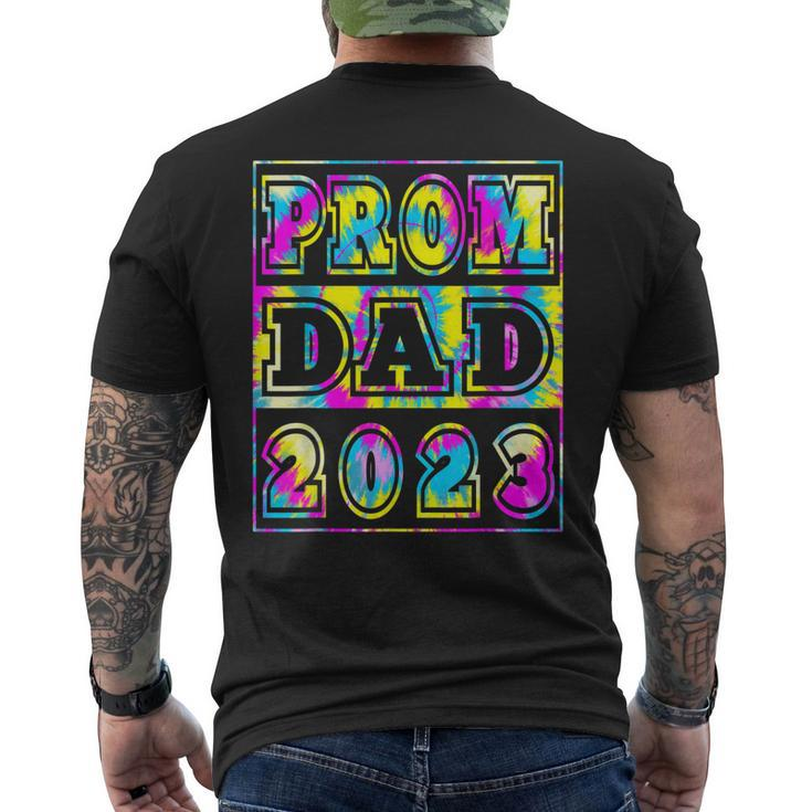 Prom Dad 2023 Tie Dye Fun High School Prom Night Dance Mens Back Print T-shirt