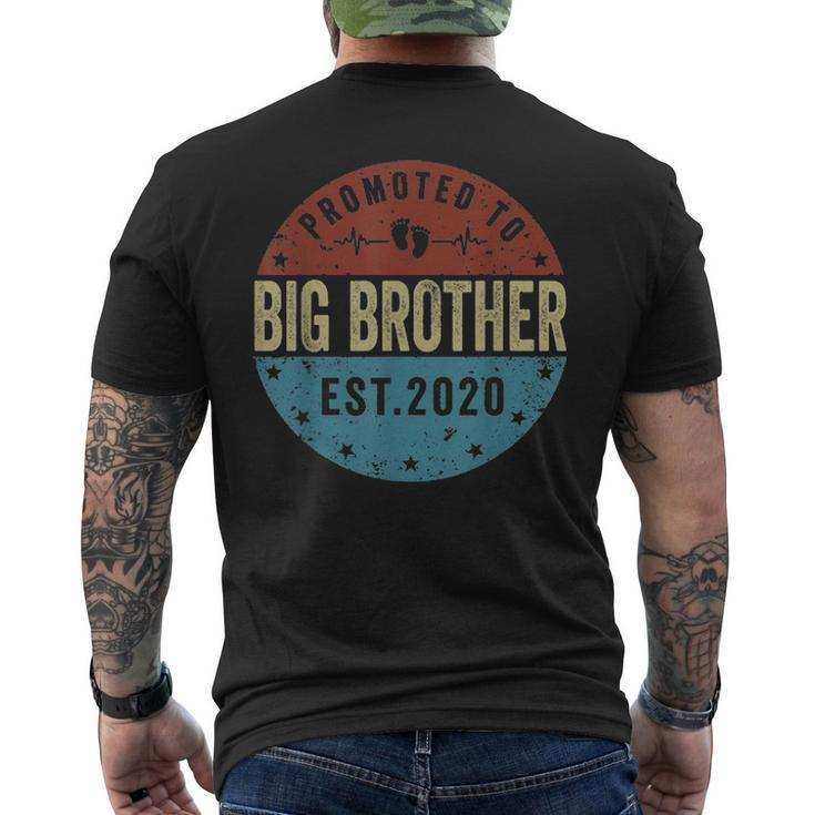 Promoted To Big Brother Est 2021 Fathers Day Men's T-shirt Back Print