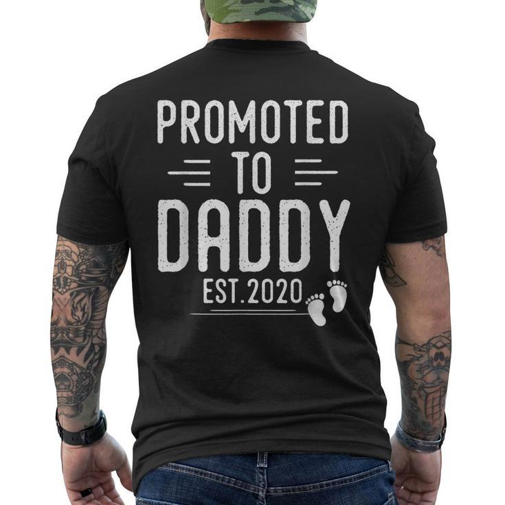 Promoted To Daddy Est 2020 Best New Dad Men's Back Print T-shirt
