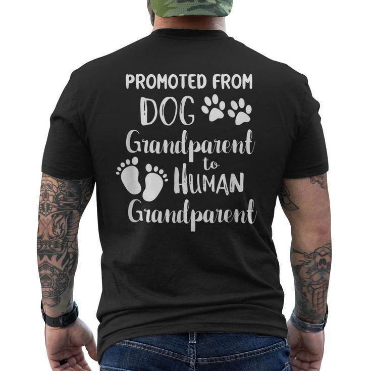 Promoted From Dog Grandparent To Human Grandparent Men's Back Print T-shirt