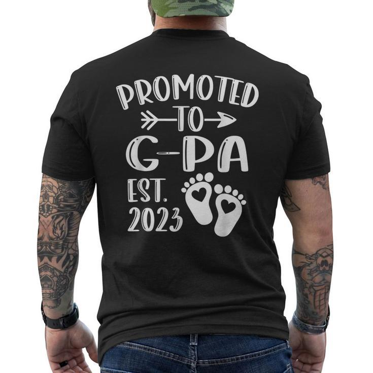 Promoted To Gpa 2023 First Time Fathers Day New Dad Men's Back Print T-shirt