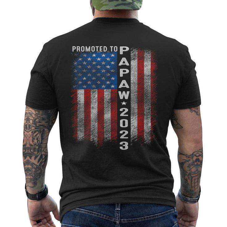 Promoted To Papaw 2023 First Time Fathers Day New Dad Men's T-shirt Back Print