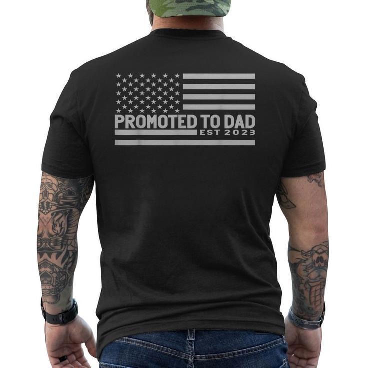 Promoted To Dad 2023 Pregnancy Announcements Mens Back Print T-shirt