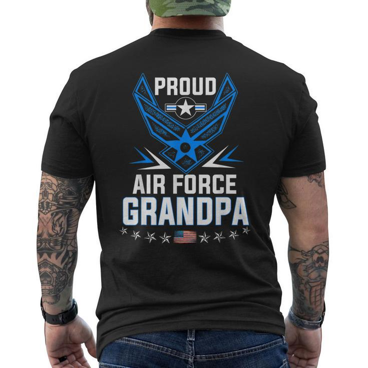 Proud Air Force Grandpa Military Veteran Usaf Men's Back Print T-shirt