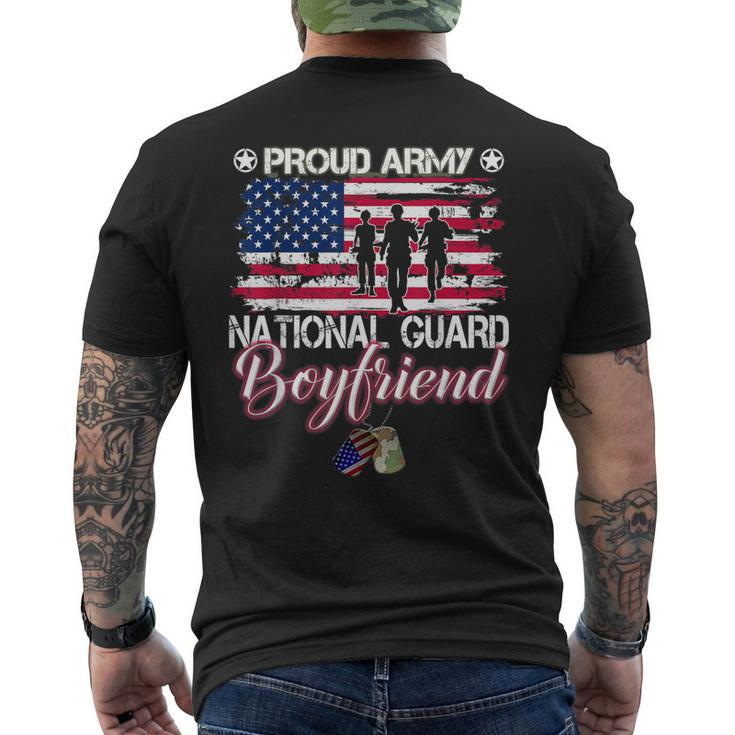 Proud Army National Guard Boyfriend Usa Heart Flag Men's Back Print T-shirt