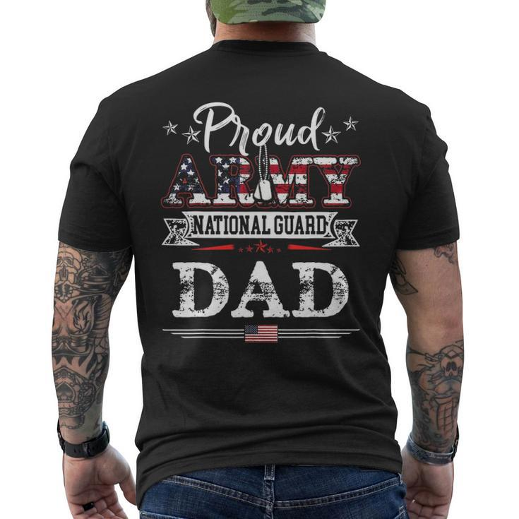 Proud Army National Guard Dad US Military V2 Men's T-shirt Back Print