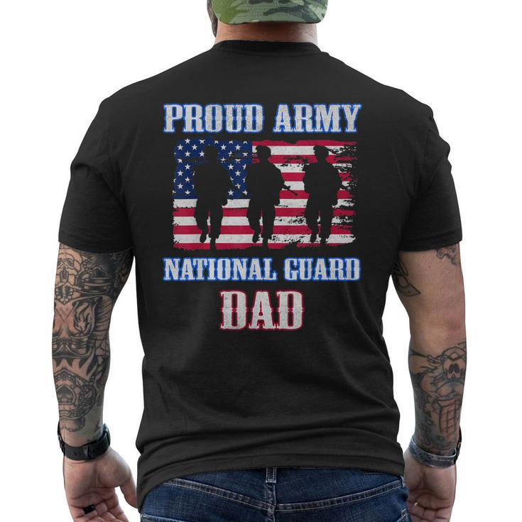 Proud Army National Guard Dad Usa Veteran Military Mens Back Print T-shirt