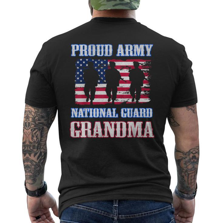 Proud Army National Guard Grandma Usa Veteran Military Mens Back Print T-shirt