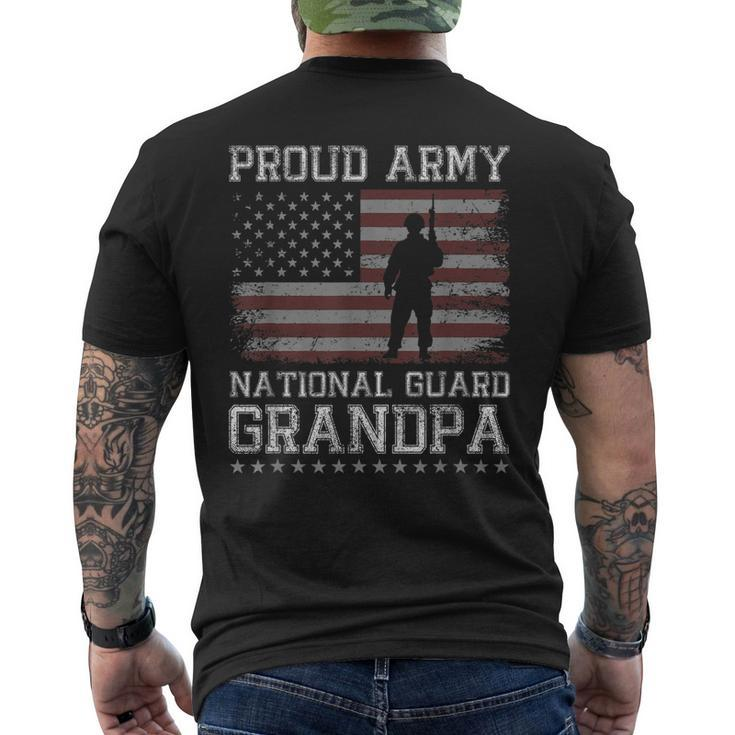 Proud Army National Guard Grandpa  Us Military Gift Gift For Mens Mens Back Print T-shirt