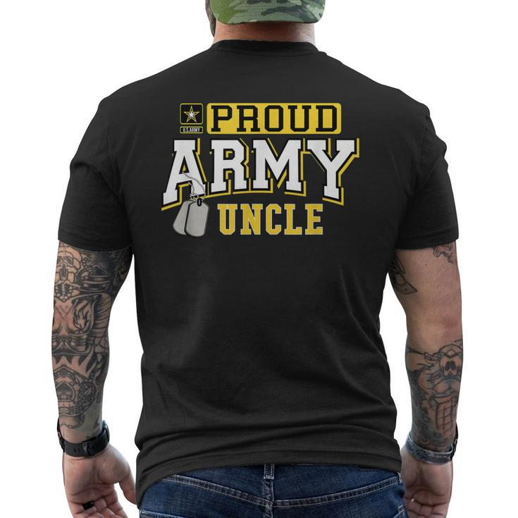 Proud Army Uncle Military PrideMens Back Print T-shirt