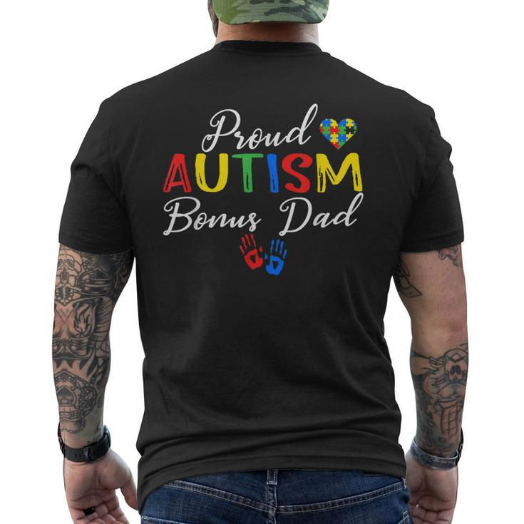 Proud Autism Bonusdad Autism Awareness Autistic Support Gift For Mens Mens Back Print T-shirt