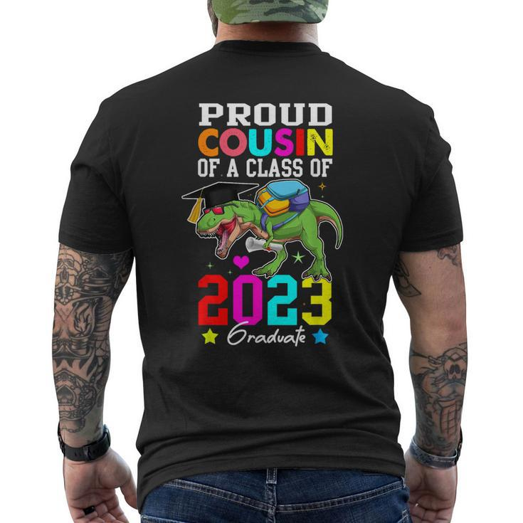 Proud Cousin Of A Class Of 2023 Graduate Senior Dinosaur 23 Men's Back Print T-shirt