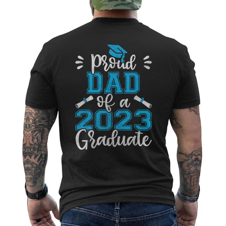 Proud Dad Of 2023 Graduate Daddy Graduation Family For Men Men's Back Print T-shirt