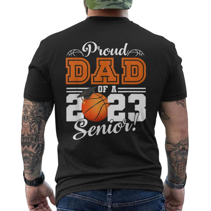 Proud Dad Of A 2023 Senior Basketball Graduate Class Of 2023 Men's Back Print T-shirt