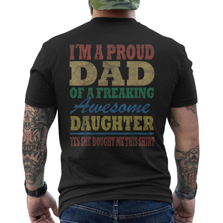Im A Proud Dad From Daughter Fathers Day Vintage Men's T-shirt Back Print