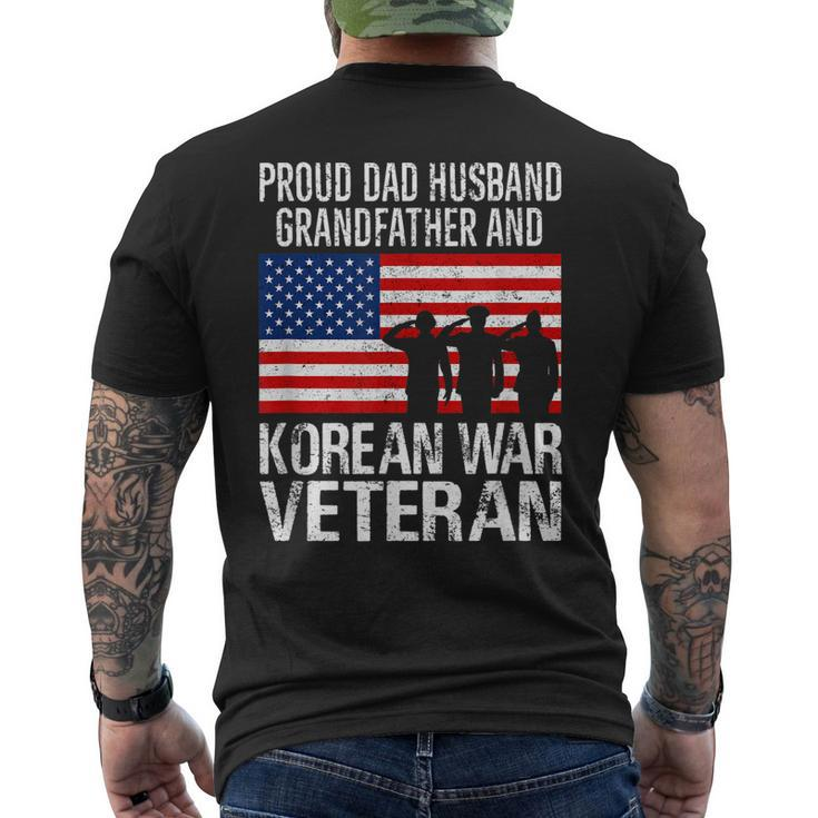 Proud Dad Husband Grandfather And Korean War Veteran Gift For Mens Mens Back Print T-shirt