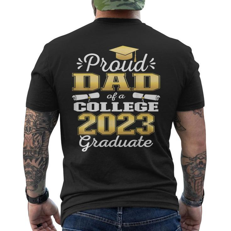 Proud Dad Of 2023 College Graduate Family 23 Graduation Mens Back Print T-shirt