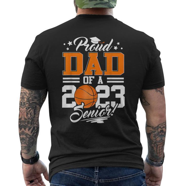 Proud Dad Of A 2023 Senior Graduate Basketball Mens Back Print T-shirt