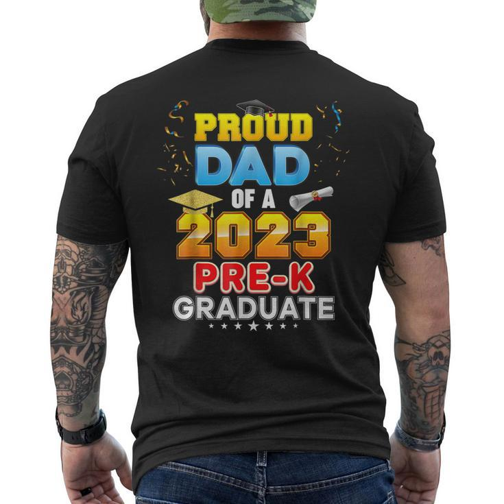Proud Dad Of A Class Of 2023 Graduate Prek Graduation Mens Back Print T-shirt