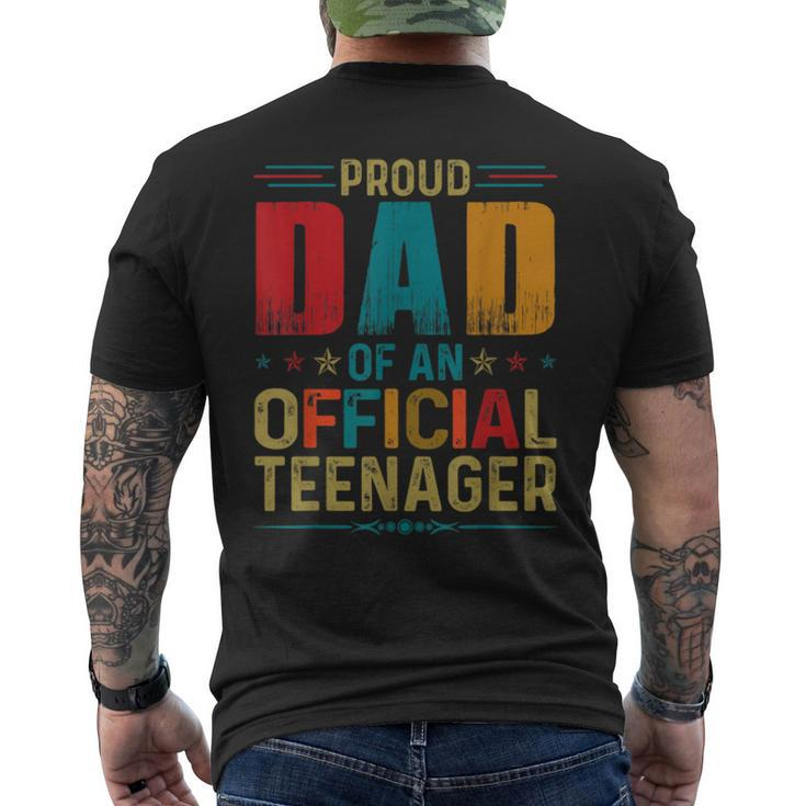 Proud Dad Official Teenager Bday Party 13 Year Old Men's Back Print T-shirt